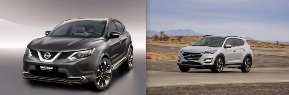 Hyundai Tucson 2019 and Nissan Qashqai 2019